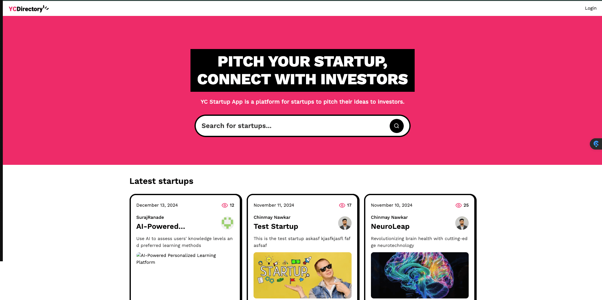 YC Startup App